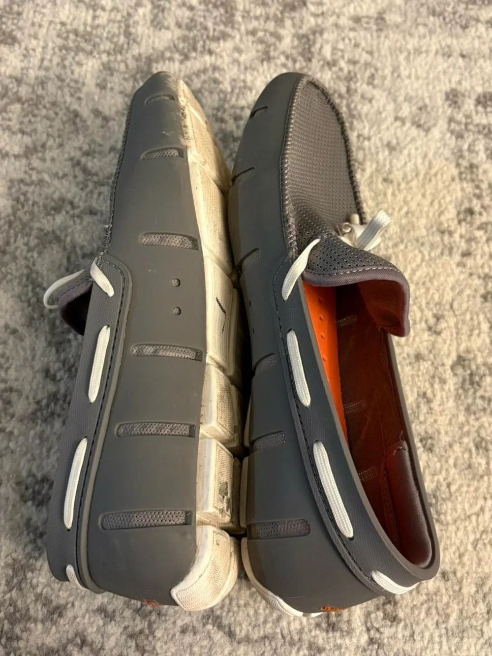 Men’s Size 9 Swims Grey and Orange Swim Shoes/Boat Shoes
